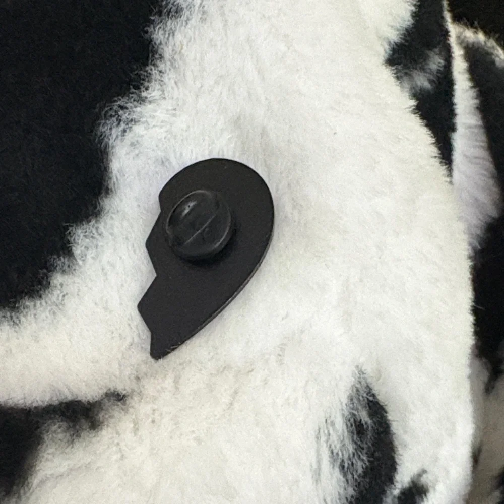 Adult Black and White Fuzzy Bucket Hat~Free Posh Friends 4ever Pin